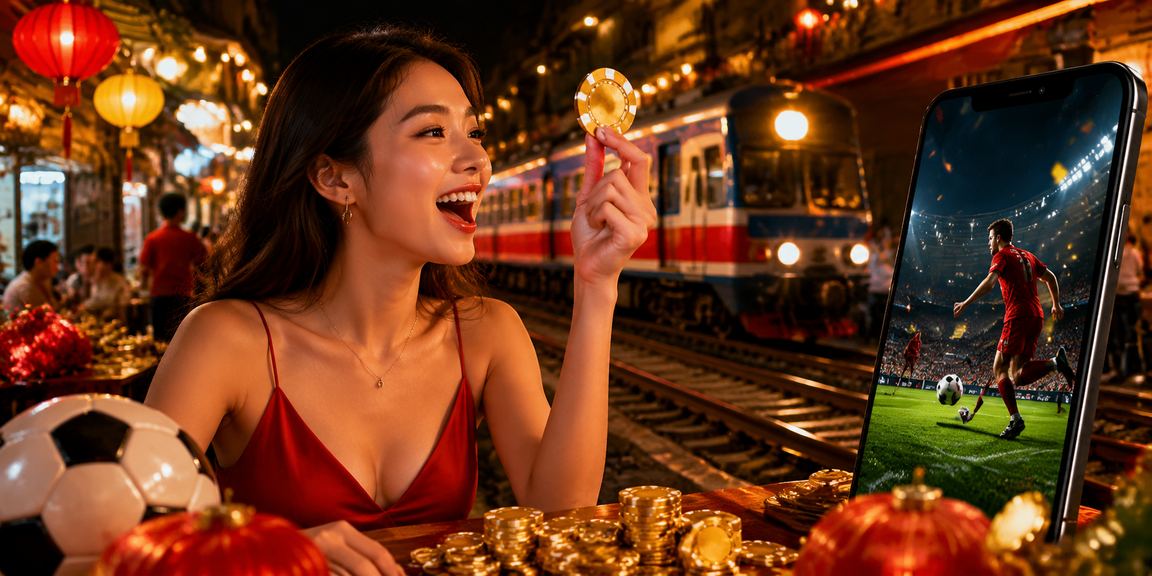 Chợ đêm Hà Nội và bóng đá minh họa trải nghiệm cá cược thể thao